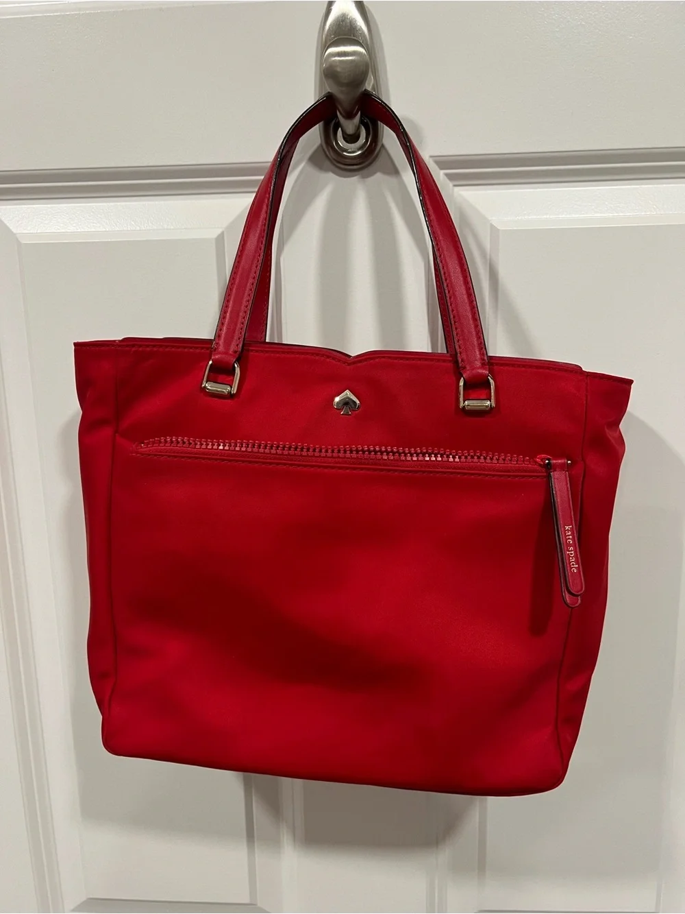 Kate Spade Red Convertible Shoulder Tote Bag